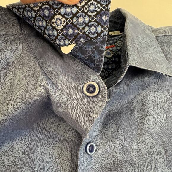 Robert Graham HAYSTACK Blue Paisley Classic Fit Button Up Long Sleeve Men’s L - Picture 14 of 16